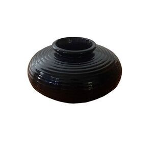 Vintage 90s Party lite dark brown black glass candle holder bud vase Partylite